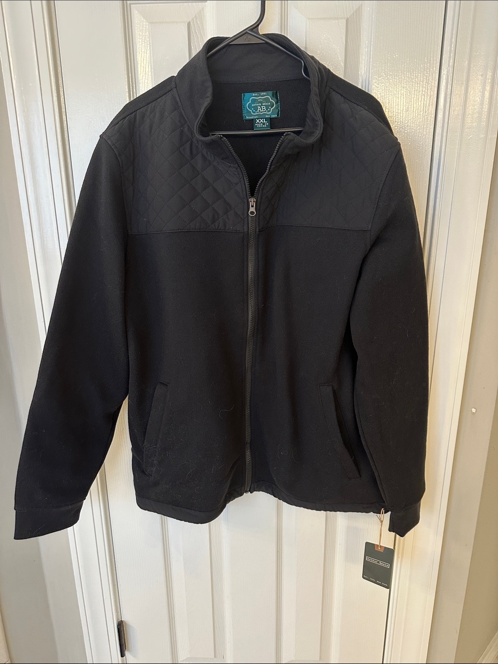 Arthur Beale AB Quilted-Shoulder Jacket in Black - XXL